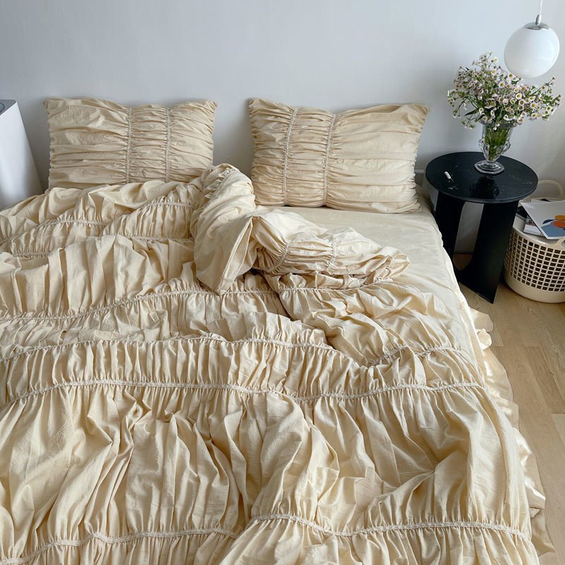 520d7fc6-107f-43db-b499-32d9a74aae55.jpg Handmade Bubble Pleated Cotton Four-piece Cotton Set - Image 5