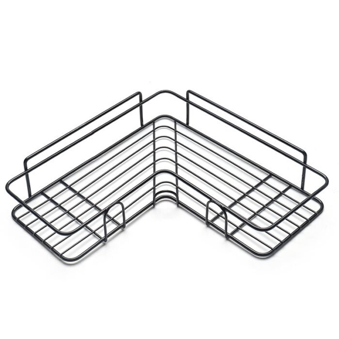 Bathroom Shelf Corner Frame Shower Wrought Iron Kitchen Accessories Storage Rack Holder Bathroom Shelves Bathroom Equipment - Image 4
