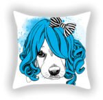Blue Series Pet Dog Sofa Balcony Car Print Pillow Cover - Image 2