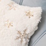 New Ins Christmas Cover Plush Snowflake Sequin Rabbit Hair Pillow Cover - Image 5