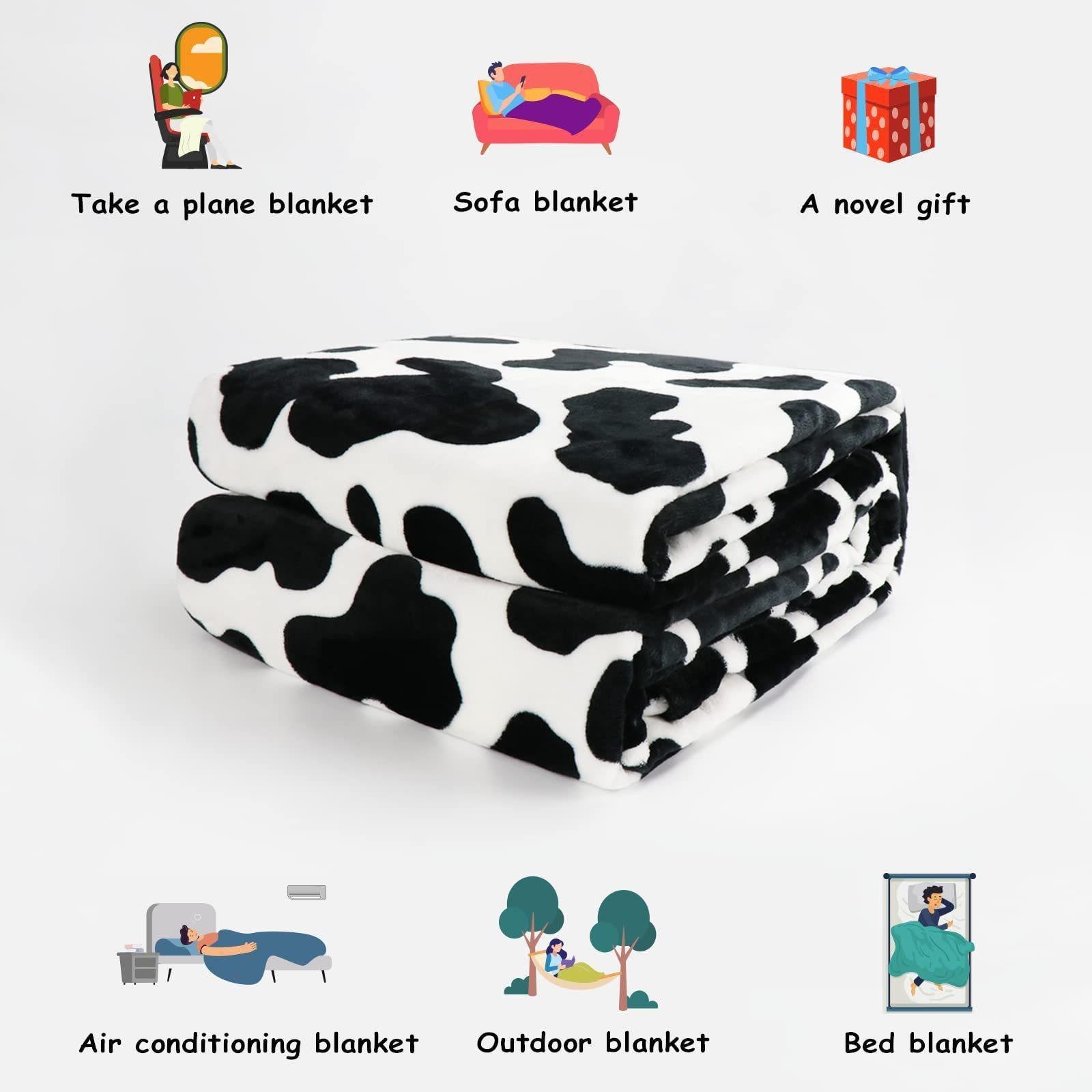 54819fde-b064-4975-9120-f79a7e28a586.jpg Cow Print Blanket Flannel Blanket - Image 6