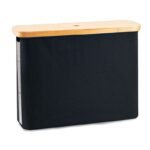 Bamboo Cover With Transparent Roll Paper Storage Basket - Image 6