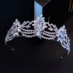 New European And American 3A Zirconia Bridal Wedding Crown - Image 4