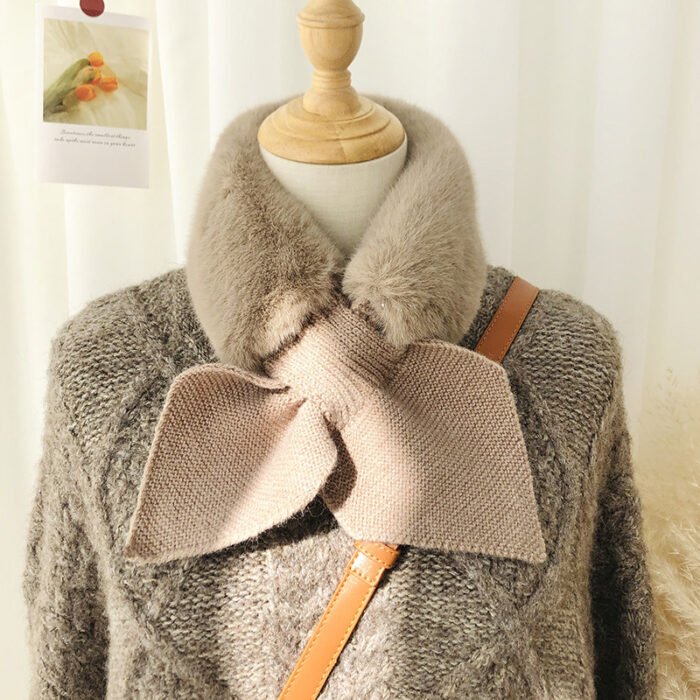 Women's Thick And Warm Plush Rabbit-like Scarf - Image 4