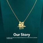 Fashion Stainless Steel 18K Gold Men And Women Couple Ins Style Necklace - Image 2