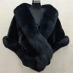Imitated Mink Fox Fur Cape Coat Plus-sized Dress Shawl - Image 3