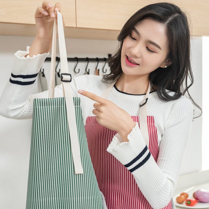 Women Aprons Waterproof Adjustable Neck Strap Absorbent Cooking Gardening BBQ Baking Sleeveless Kitchen Apron with Pocket - Image 3