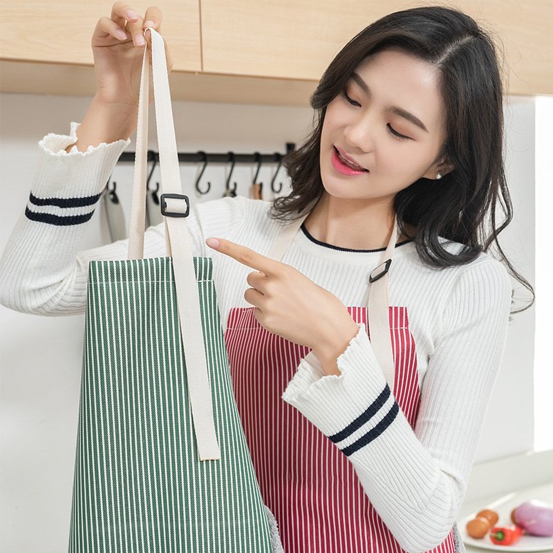 6032150140982.jpg Women Aprons Waterproof Adjustable Neck Strap Absorbent Cooking Gardening BBQ Baking Sleeveless Kitchen Apron with Pocket - Image 3