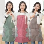 Women Aprons Waterproof Adjustable Neck Strap Absorbent Cooking Gardening BBQ Baking Sleeveless Kitchen Apron with Pocket - Image 2