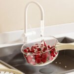 Fruit Drain Basket With Lid Vegetable Washing Bowl Foldable Handle Cleaning Colander Plastic Refrigerator Crisper Kitchen Box Kitchen Gadgets - Image 4