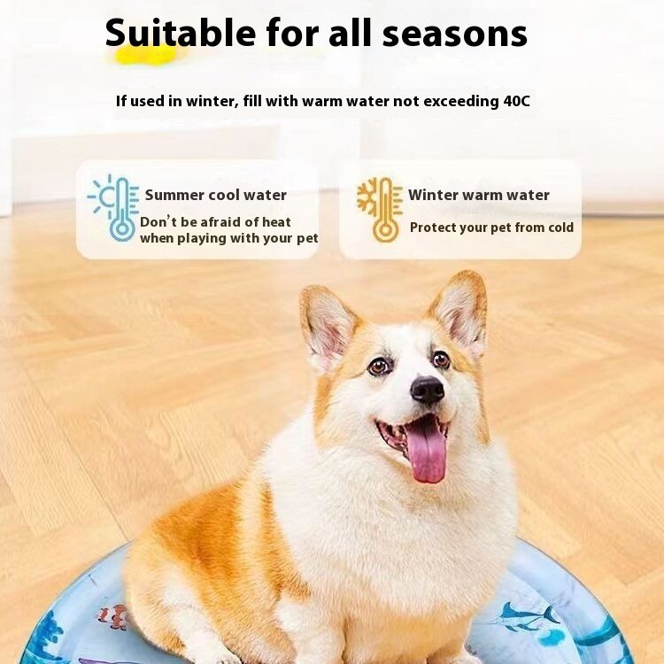 64ca9c1d-46b0-4e98-bc67-98cc5e5b1561_trans.jpeg Summer Cooling Pet Water Bed Cushion Ice Pad Dog Sleeping Square Mat For Puppy Dogs Cats Pet Kennel Cool Cold - Image 4