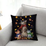 Cat Series Cotton And Linen Automobile Pillow Cover - Image 2