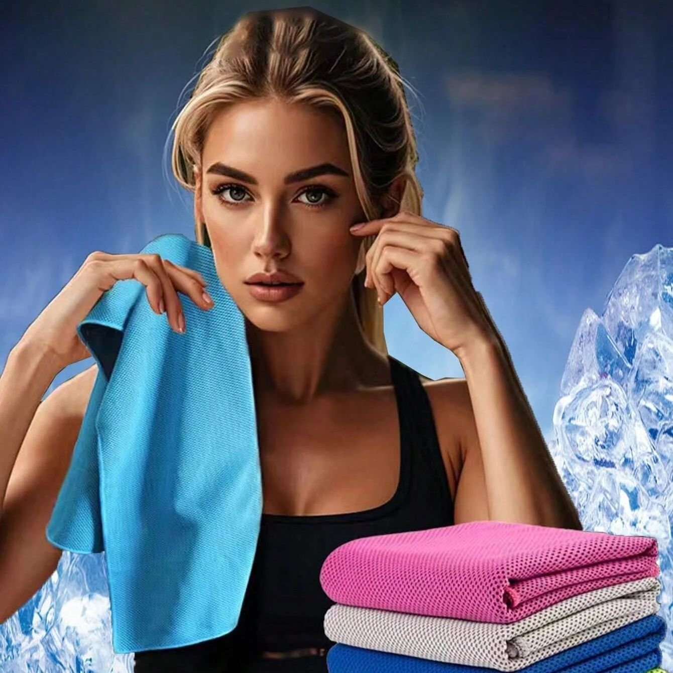 66838e88-0909-4c33-8f69-f50f72536a2e.jpg Sports Towel Physical Cooling Microfiber Instant Cool Ice Face Towels For Gym Swimming Yoga Running Cycling Quick Drying Towel - Image 2
