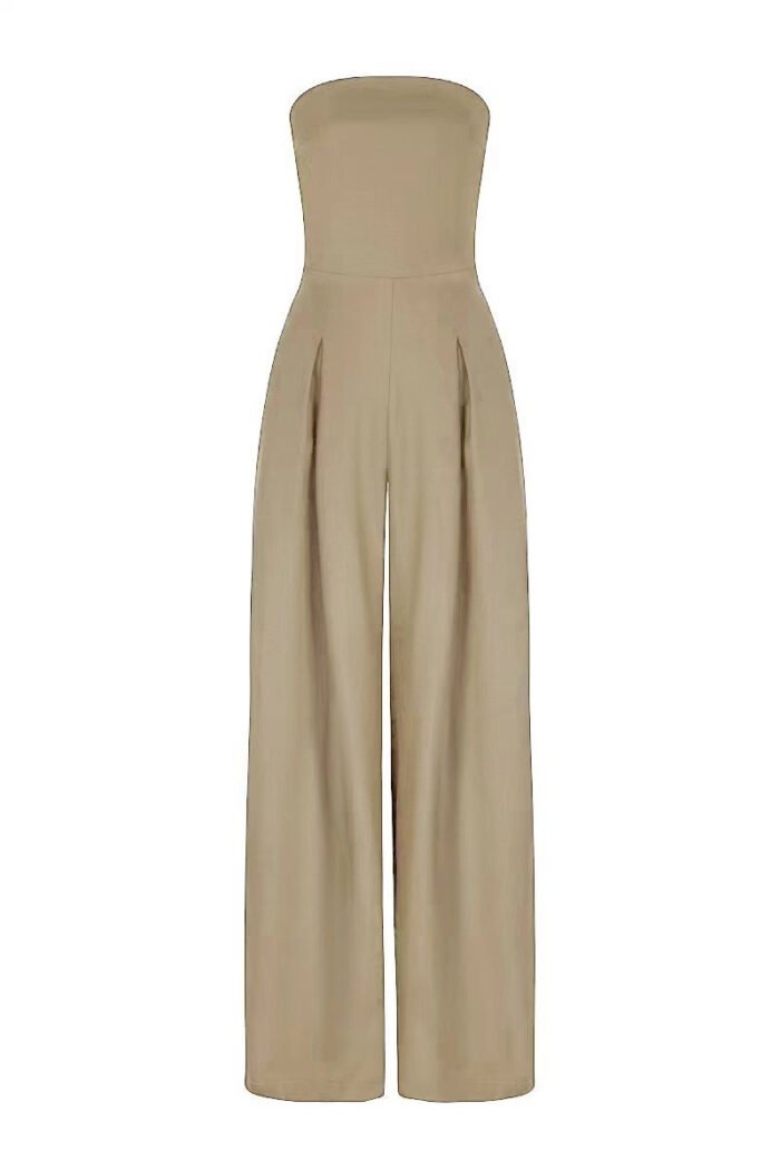 Loose Tube-top Jumpsuit Ins Fashion Backless Wide Leg Long Pants Overalls Women's Clothing - Image 7