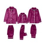 Children's Long-sleeved Parent-child Ice Silk Pajamas Suit - Image 8