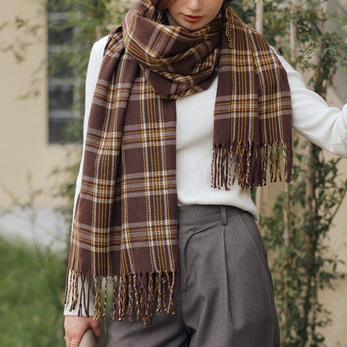 Women's New Line Printed Cashmere Scarves - Image 1