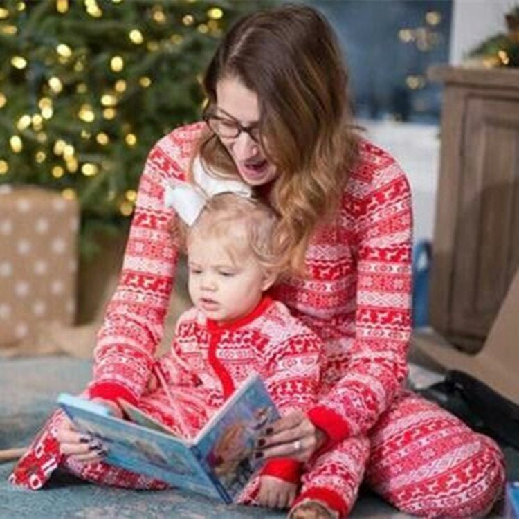 675436f8-4564-4229-a1e5-66175d554181.jpg Christmas Parent-child Printed Loungewear Pajamas Set - Image 3