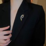 Real Gold Plating Irregular Letter Brooch - Image 2