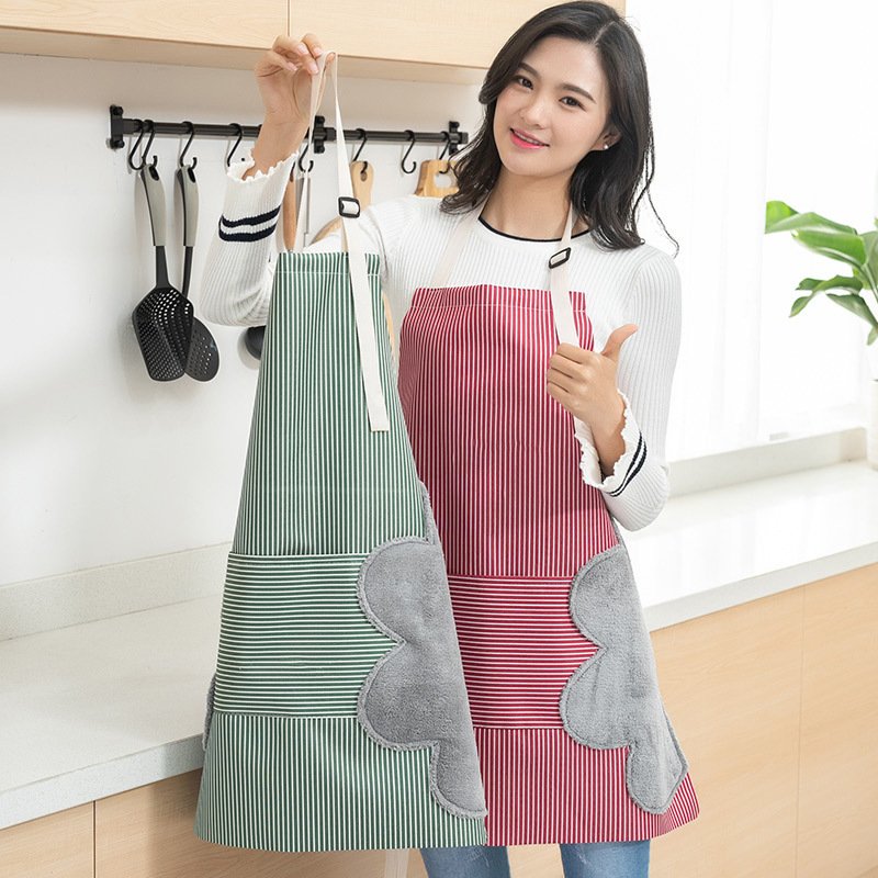 694243140525.jpg Women Aprons Waterproof Adjustable Neck Strap Absorbent Cooking Gardening BBQ Baking Sleeveless Kitchen Apron with Pocket - Image 1
