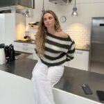 Loose Striped Pullover Sweater Fashion Versatile Long-sleeved Knitted Tops For Women Clothing - Image 4