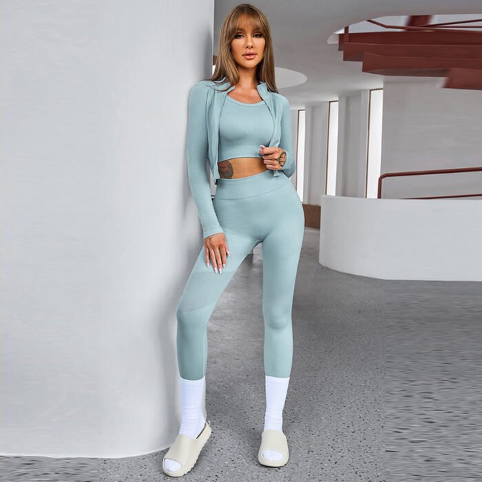 New Solid Color Sleeveless Sports Suit Women - Image 1