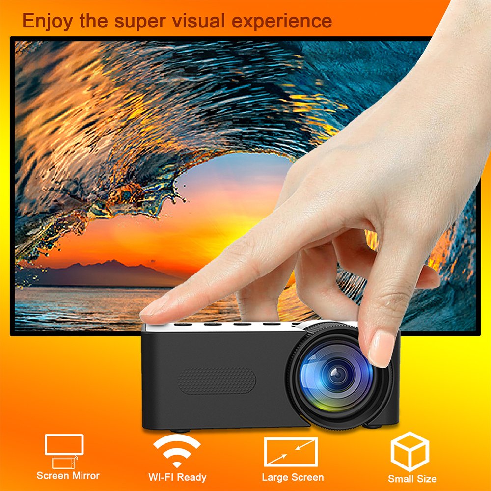 6a905d6e-26a0-4d99-9f81-237512ce9d8c.jpg YT100 Home Mini Portable Mini Projector HD Home Wireless Mini Phone Projection - Image 5