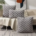 Woven Fleece Solid Color Pillow Waist Rest Pillow Cover - Image 4