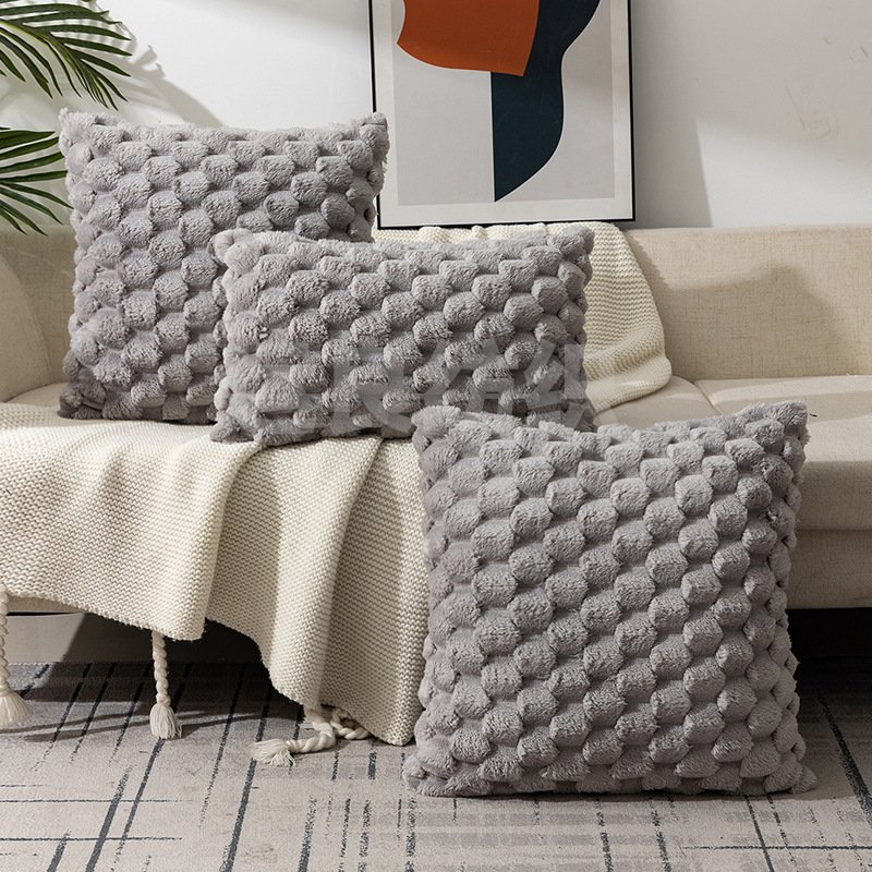 6ad3336e-55b4-45ec-9663-cb355c95a039.jpg Woven Fleece Solid Color Pillow Waist Rest Pillow Cover - Image 4