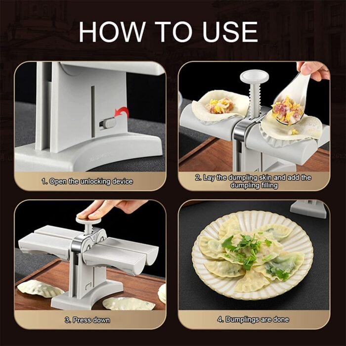 Dumpling Mould Double Head Dumpling Mold Lazy Artifact Manual Press Noodle Dumpling Maker Kitchen Accessories Dumpling Maker - Image 3