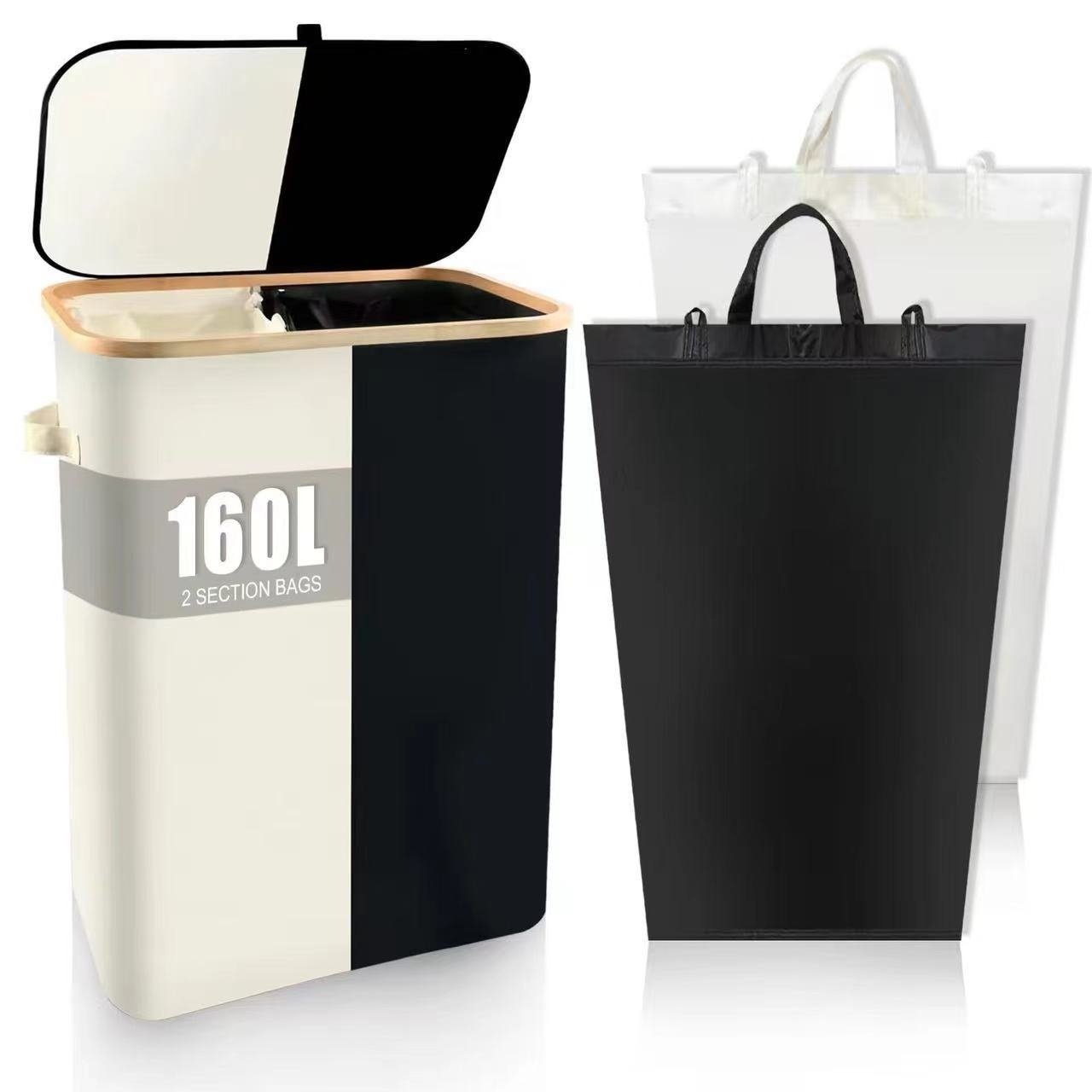 6b7b58d2-6f74-42a4-8d4f-2929c1106521_trans.jpeg Oxford Cloth Dirty Clothes Folding Dirty Clothes Basket Dustproof With Cover Storage Basket - Image 2