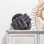 Nordic Fur Ball Pillow Three-strand Rope Knotted Hand-woven Velvet Cushion Knot Window Cushion - Image 10
