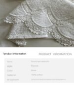 French White Phoenix Tail Flower Anemone Lace Tablecloth - Image 6