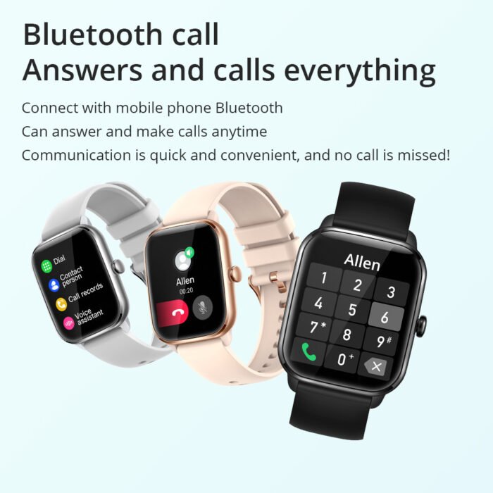 Exercise Heart Rate Meter Step Talk Music Full Screen Smartwatch - Image 1
