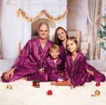 Children's Long-sleeved Parent-child Ice Silk Pajamas Suit - Image 2