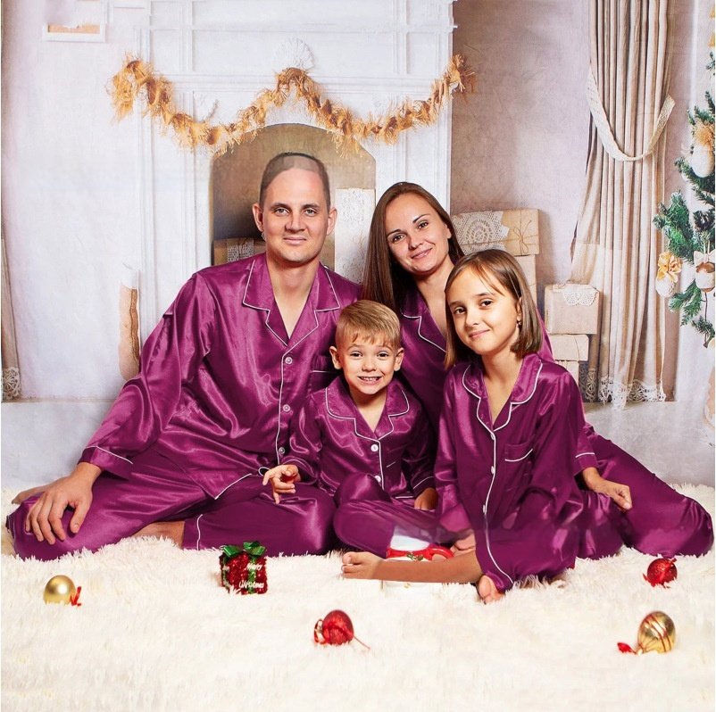 75364499-abf1-474f-8332-26d31bc46862_fine.jpeg Children's Long-sleeved Parent-child Ice Silk Pajamas Suit - Image 2