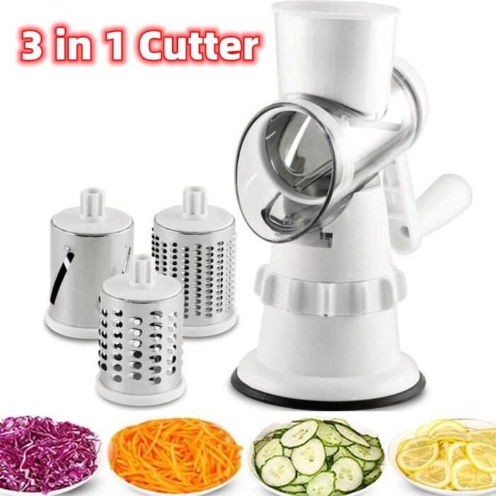 3 In 1 Vegetable Slicer Manual Kitchen Accessories Grater For Vegetable Cutter Round Chopper Mandolin Shredder Potato Home Kitchen Supplies Kitchen Gadgets - Image 1