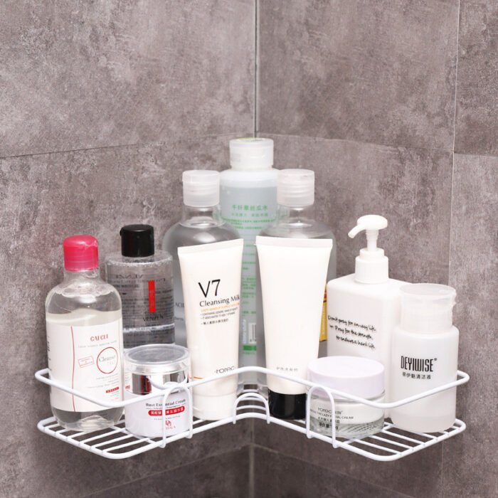 Bathroom Shelf Corner Frame Shower Wrought Iron Kitchen Accessories Storage Rack Holder Bathroom Shelves Bathroom Equipment - Image 6