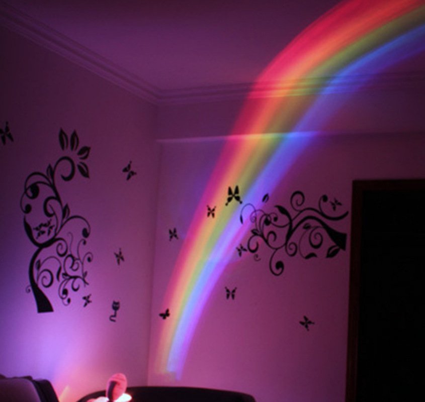 773638610129.jpg Novelty LED Romantic Sky Rainbow Colorful Projection Night Light - Image 2