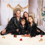 Children's Long-sleeved Parent-child Ice Silk Pajamas Suit - Image 5