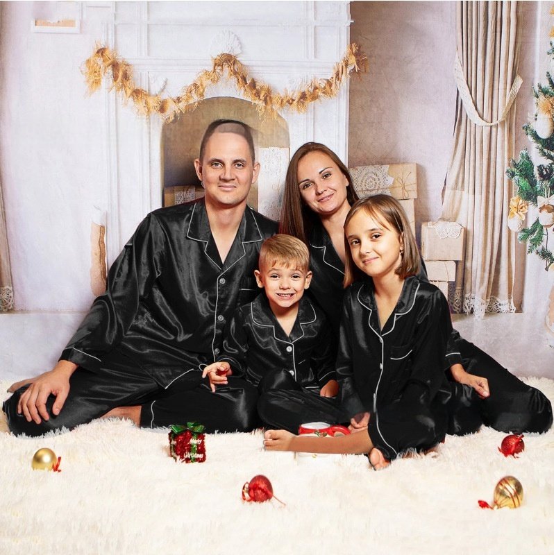 783dd001-be89-4ce8-83fb-6b2ad144ed16_fine.jpeg Children's Long-sleeved Parent-child Ice Silk Pajamas Suit - Image 5