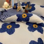 Double-piece Foggy Gray Quilt Cover Four-piece Bedding Sheet Dormitory Bed Three-piece Set - Image 9