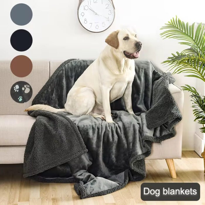 Flannel Cotton Wool Sherpa Thick Pet Blanket Dog Kennel - Image 1