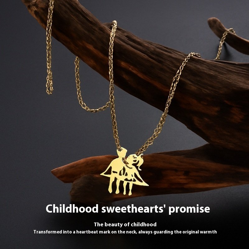 7aa4cc62-23d6-4b3a-b753-f58d254a917c.jpeg Fashion Stainless Steel 18K Gold Men And Women Couple Ins Style Necklace - Image 3