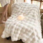 Rex Rabbit Velvet Blanket Thickened Warm Fur Velvet Nap Blanket - Image 2