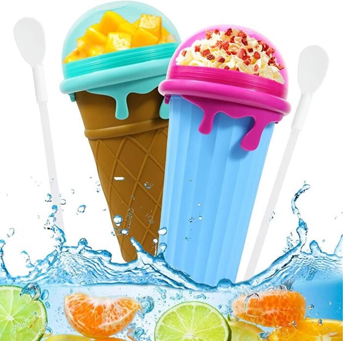 500ml Large Capacity Slushy Cup Summer Squeeze Homemade Juice Water Bottle Quick-Frozen Smoothie Sand Cup Pinch Fast Cooling Magic Ice Cream Slushy Maker Beker Kitchen Gadgets - Image 1