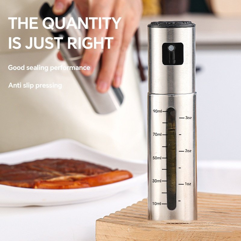 7fd6e7ef-8c0a-47b1-a1ed-c5ddba3dfc20.jpg Fuel Spray Can Household Kitchen Supplies Artifact Stainless Steel Oil Injection Bottle Spice Bottle Spray Press Type Barbecue Oil Bottle Kitchen Gadgets - Image 6