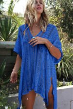 Knitted Hollow Loose Bikini Blouse - Image 4