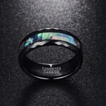 Tungsten Gold Ring With Black Veneer Plating - Image 2