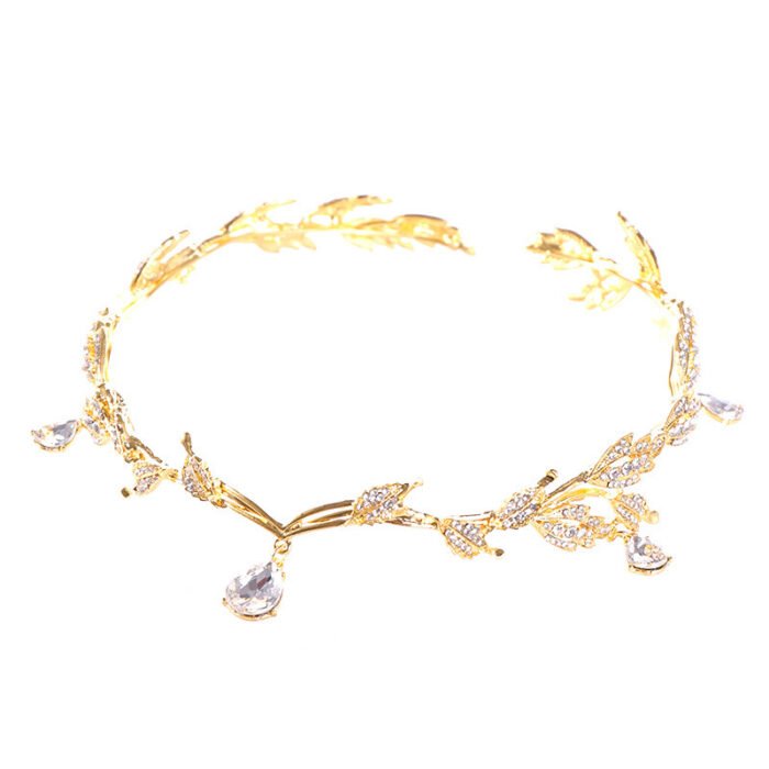 New Golden Crown Headband Wedding Headdress - Image 4