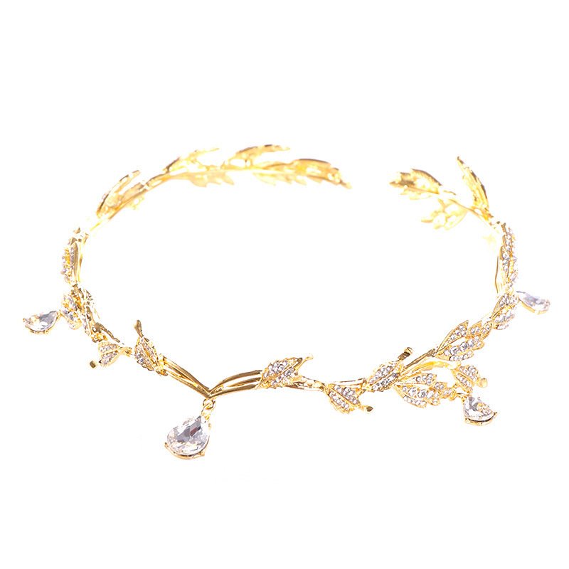 8381a03d-ebf1-4b98-845c-b78c279a0850.jpg New Golden Crown Headband Wedding Headdress - Image 4